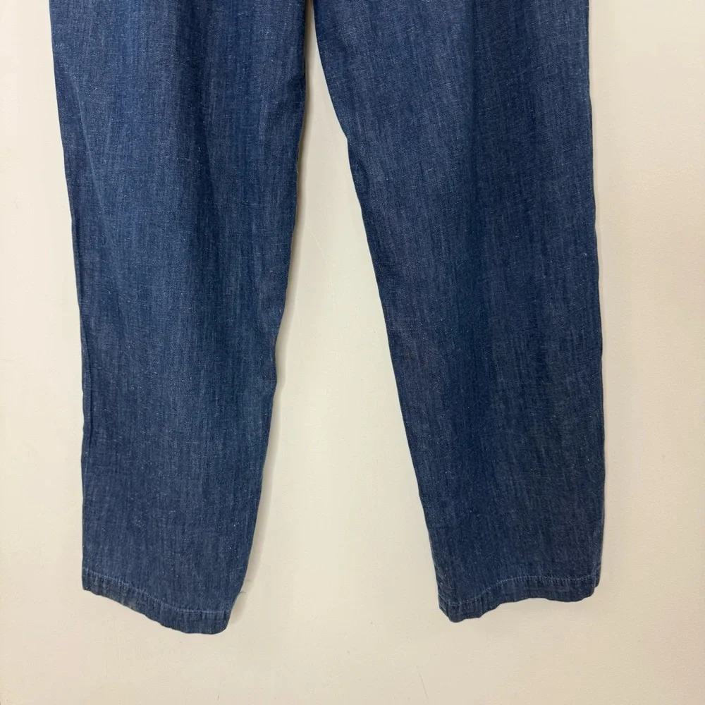 J. Crew Chambray Paper Bag Waist Ankle Pants Size 4 NEW - Picture 9 of 13